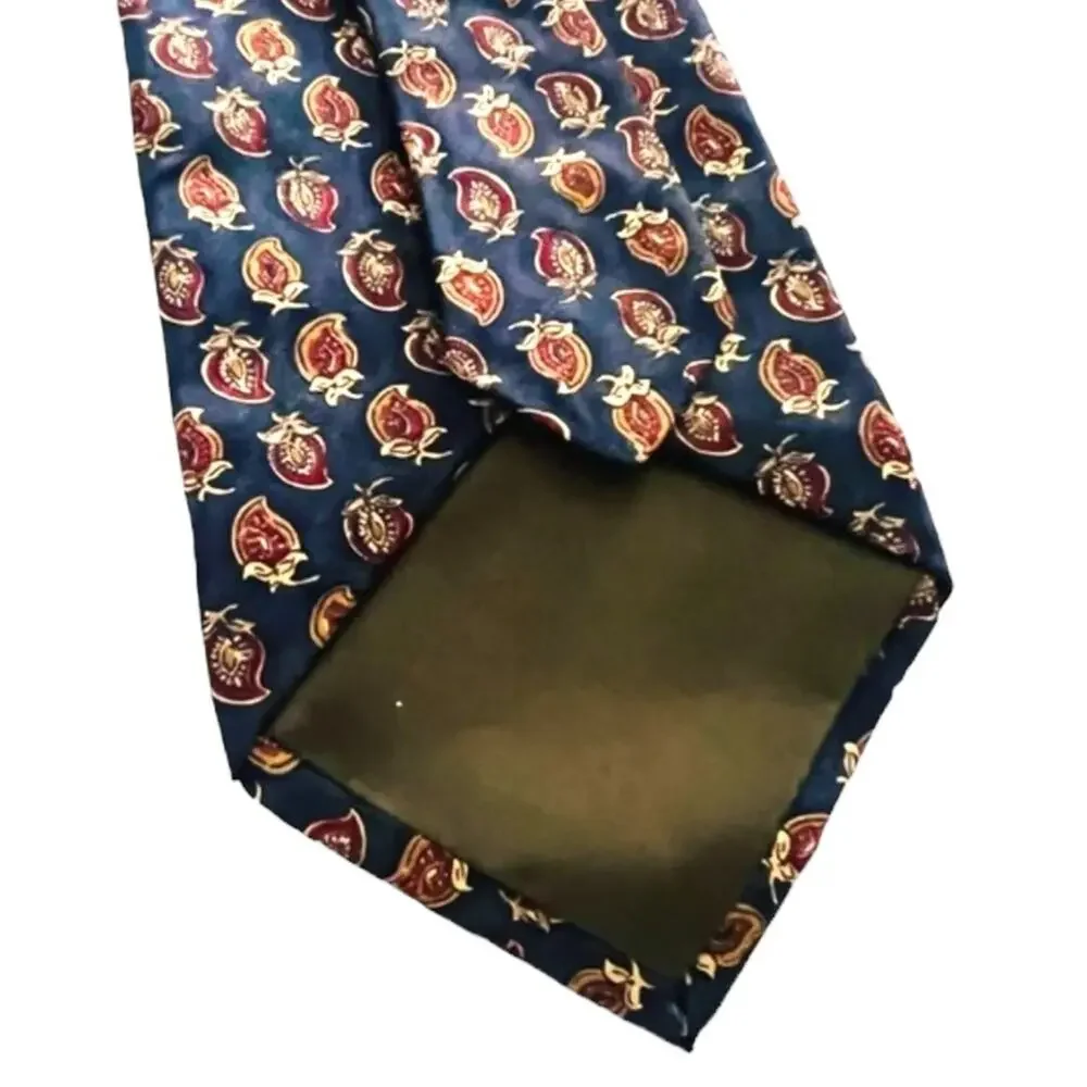 RALPH LAUREN CHAPS Silk Tie VINTAGE Great Condition Blue Gold FAST SHIP 877-13